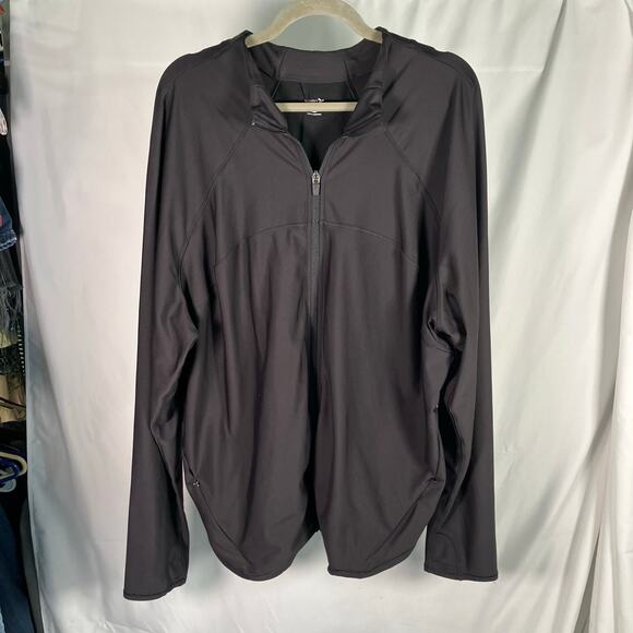 Old Navy Active Powersoft Go-Dry Zip Jacket Black Plus Size 4X Stretch - Picture 12 of 12